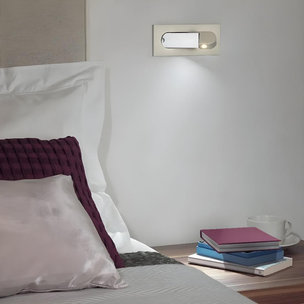 Bedside Reading Light With Embedded Adjustable Head