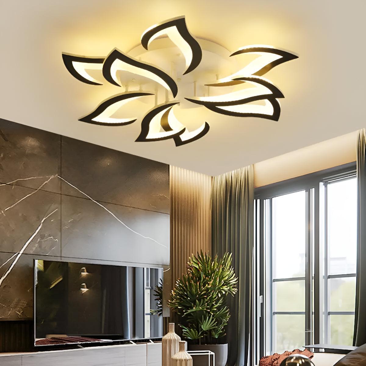 Contemporary Flower Flush Mount Ceiling Light with Petal Shape