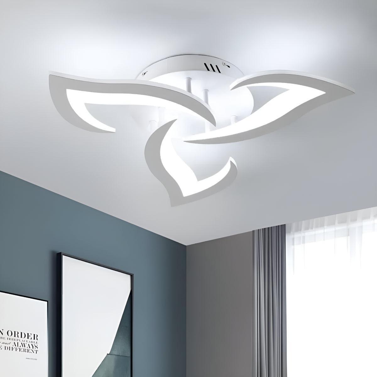 Contemporary Flower Flush Mount Ceiling Light with Petal Shape