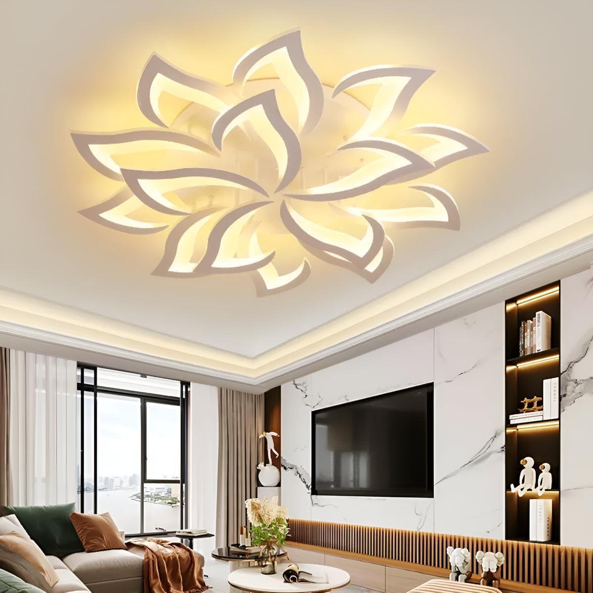 Contemporary Flower Flush Mount Ceiling Light with Petal Shape
