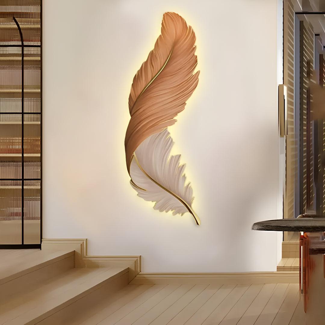Decorative Feather Wall Light with Modern Artistic Design