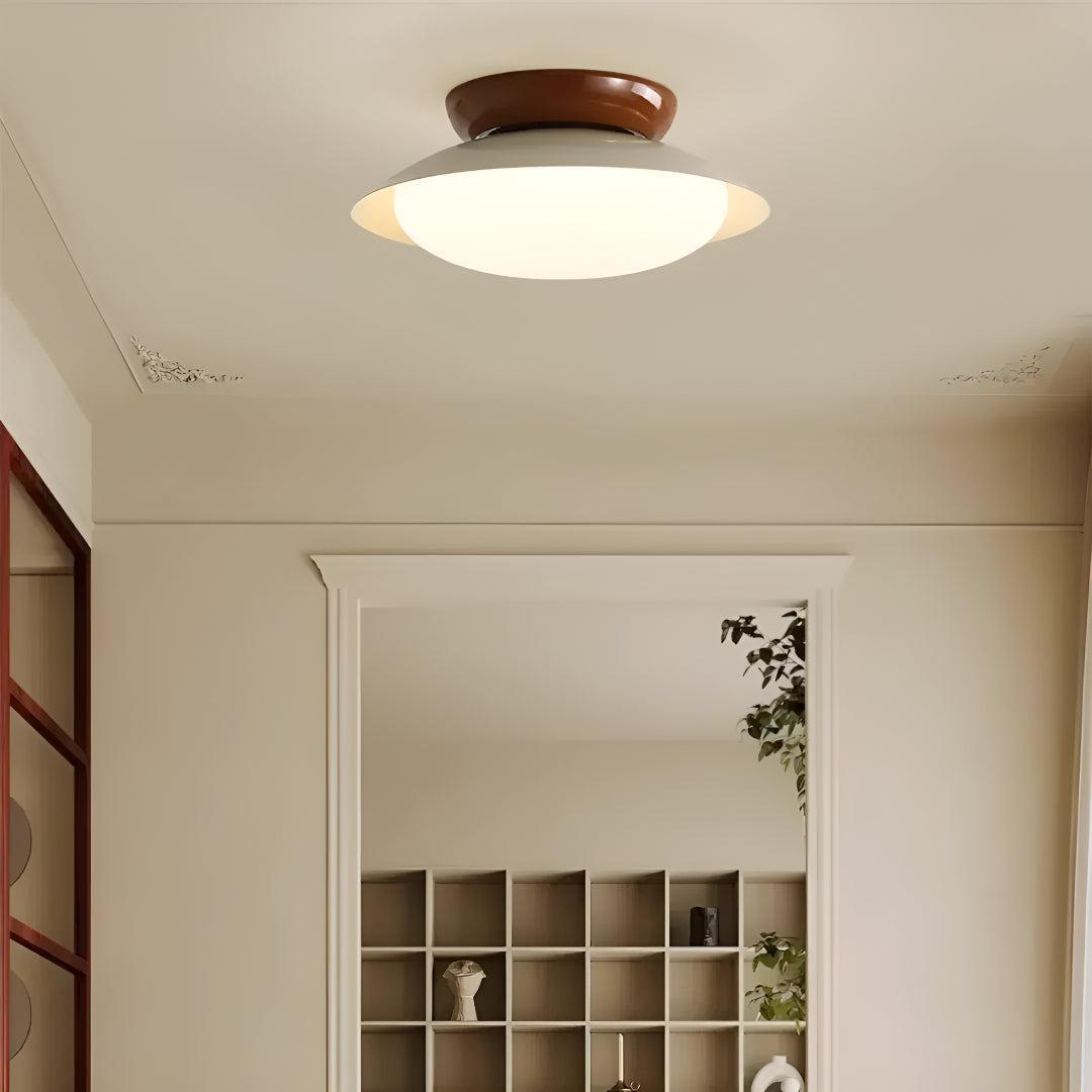Flush Ceiling Light with Modern Mid Century Style