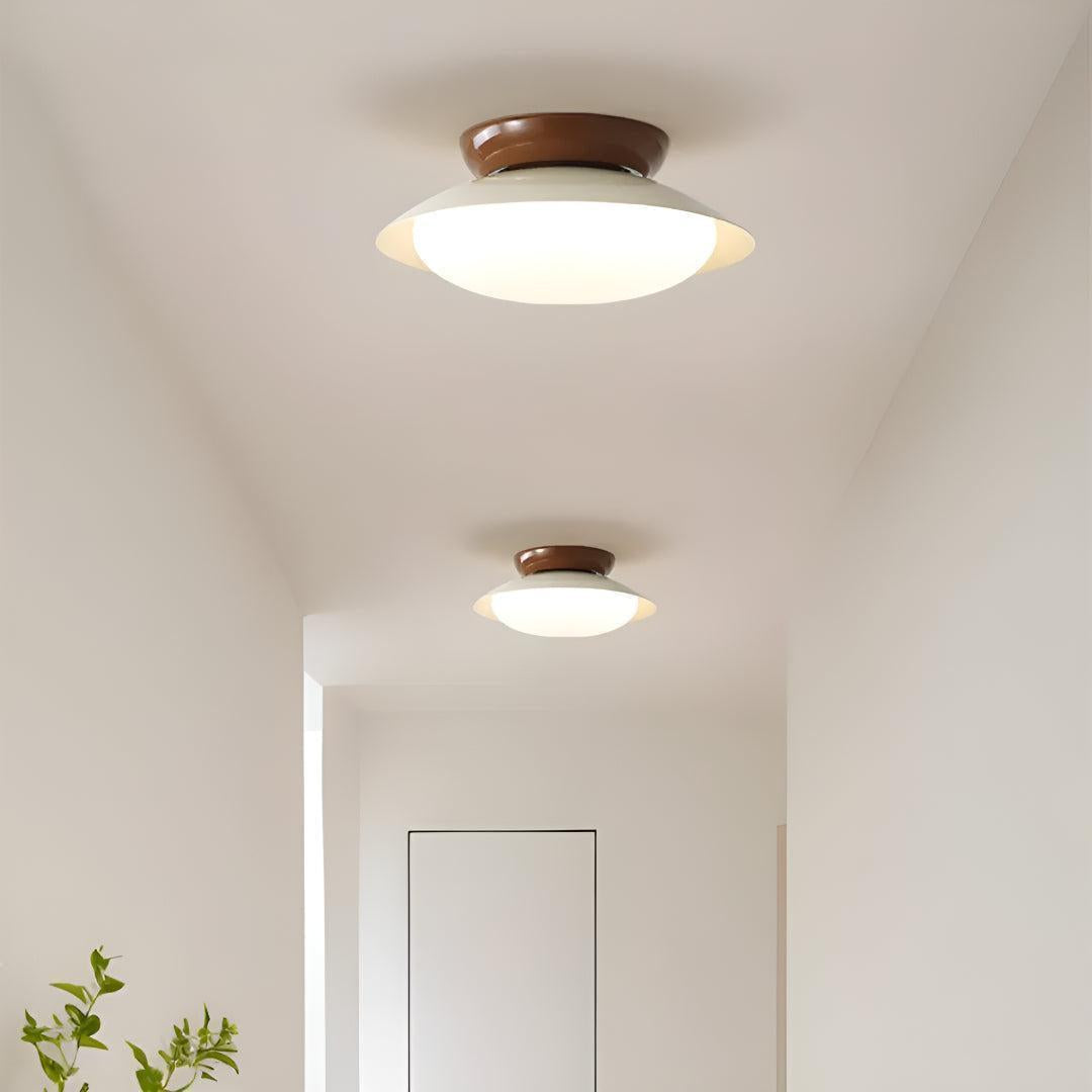 Flush Ceiling Light with Modern Mid Century Style