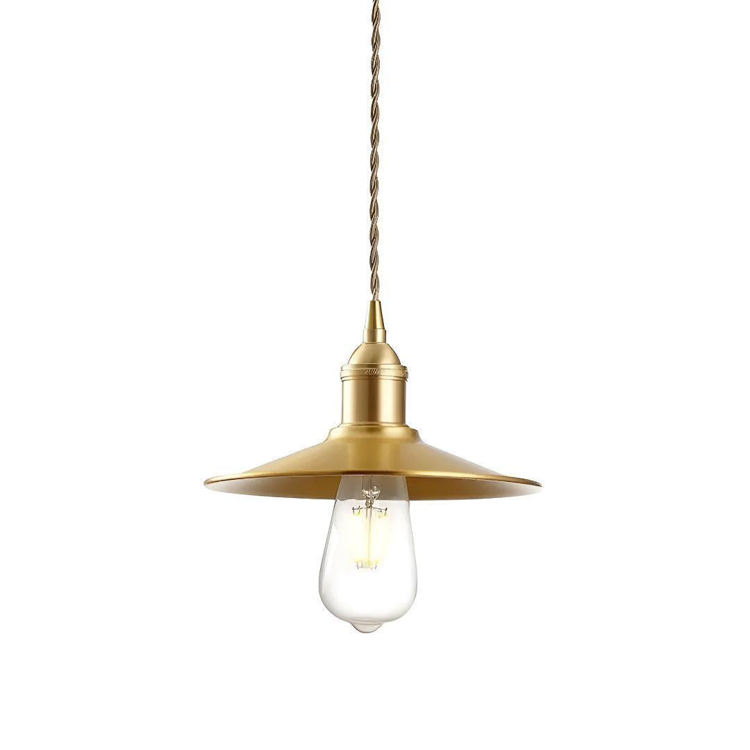 Hanging Pendant Lighting With Classic Flat Shade