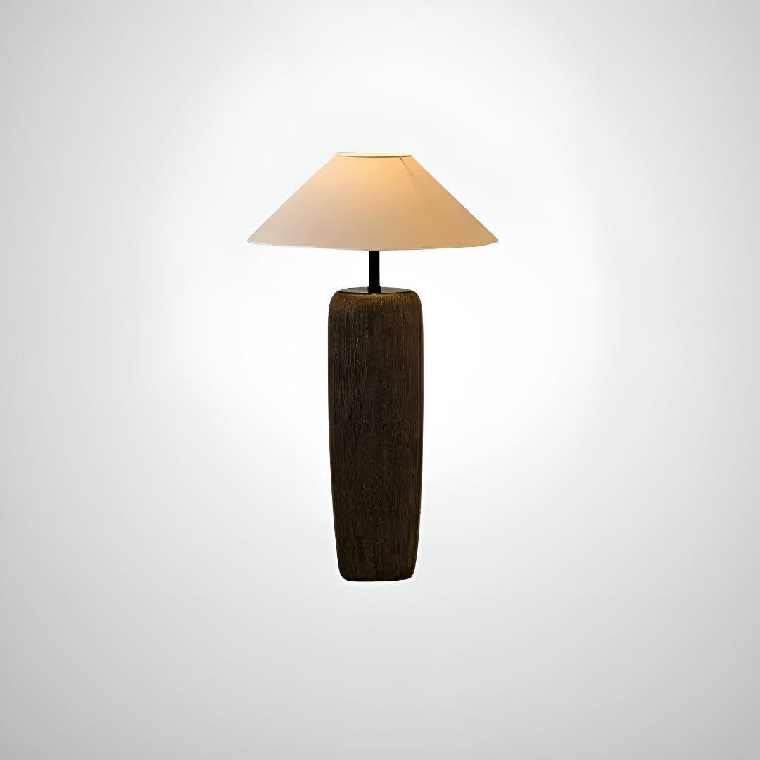 Japanese Living Room Floor Lamp With Ambient Light and Pottery Base