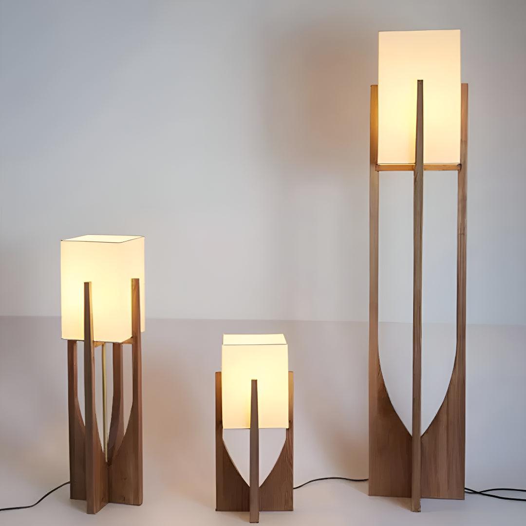 Japanese Rustic Floor Lamp with Modern Minimalist Design