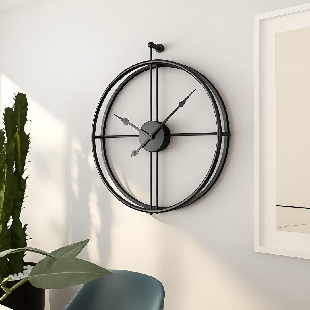Large Silent Wall Clock with Modern Minimalist Design