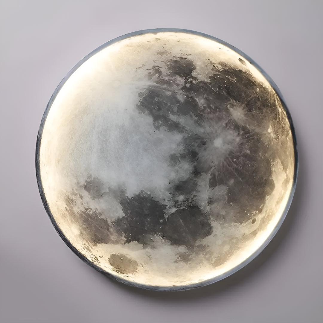 Lunar Moon Round Wall Light With Modern Artistic Design