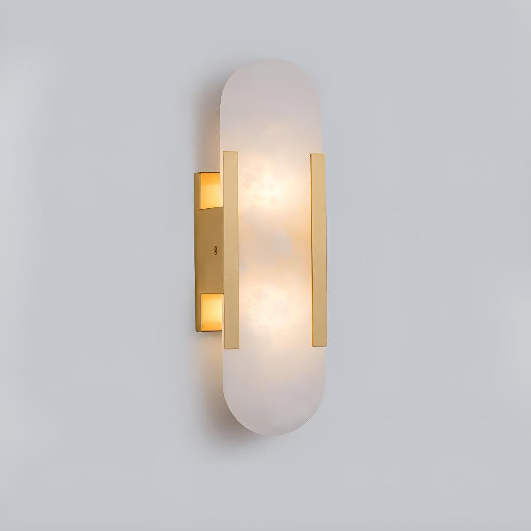 Modern Alabaster Wall Sconce Lighting Fixture With Elongated Design