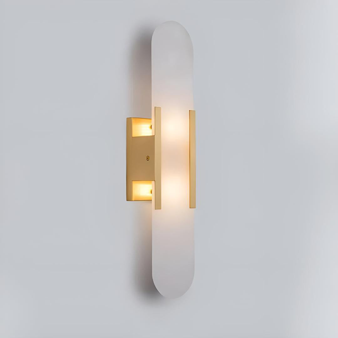 Modern Alabaster Wall Sconce Lighting Fixture With Elongated Design