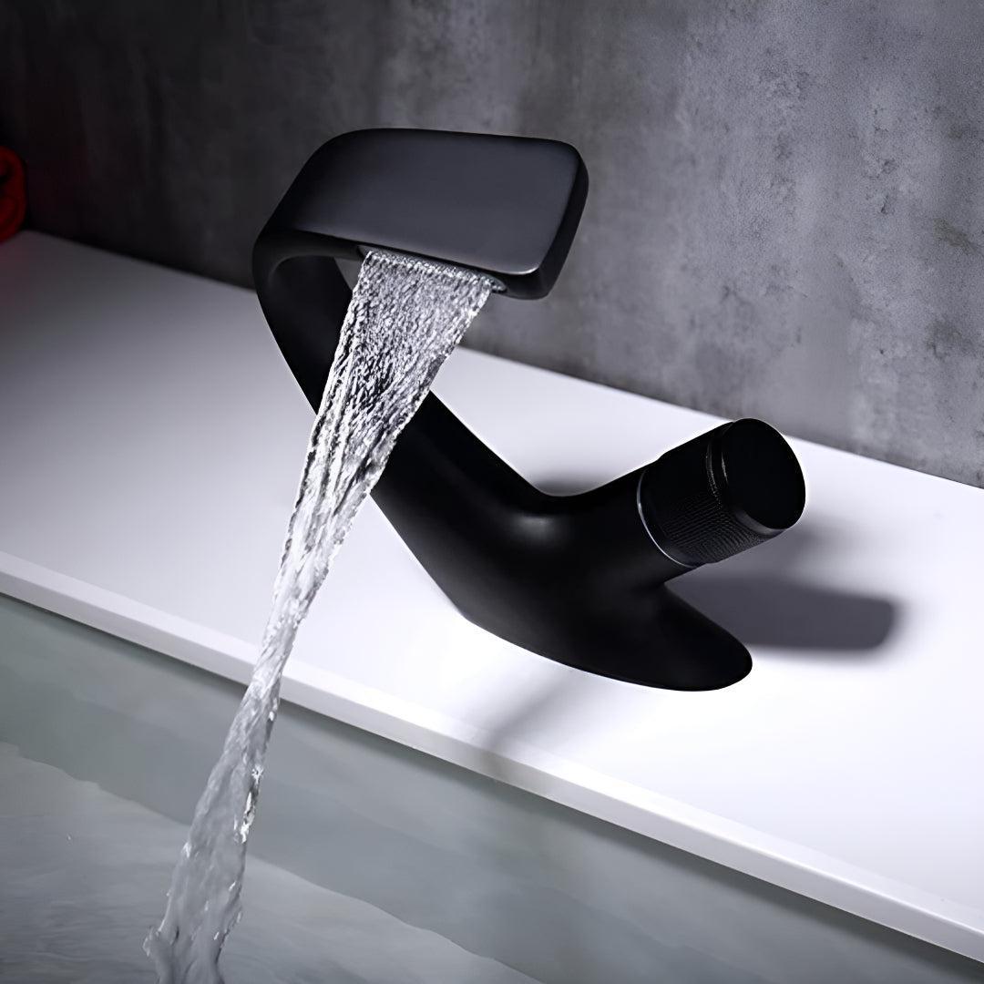 Modern Bathroom Waterfall Sink Faucet with Single Handle Mixer