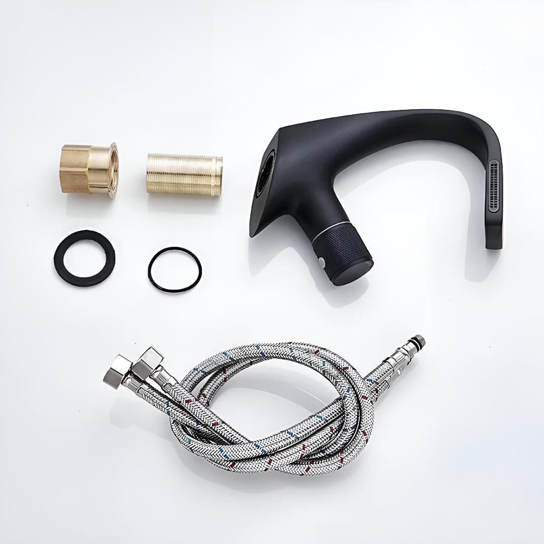 Modern Bathroom Waterfall Sink Faucet with Single Handle Mixer