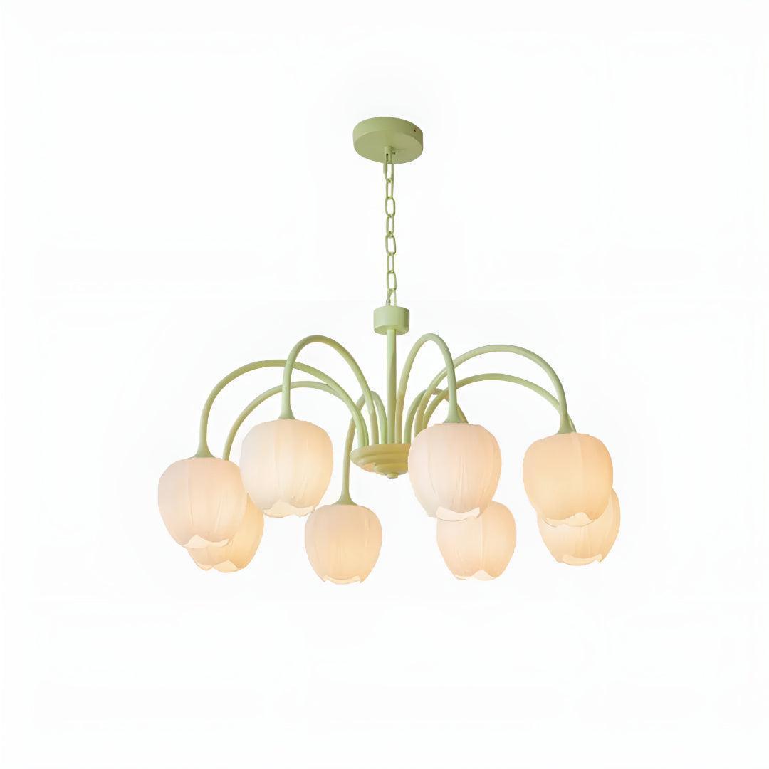 Modern Dining Room Chandelier with Tulip Flower Shade Design