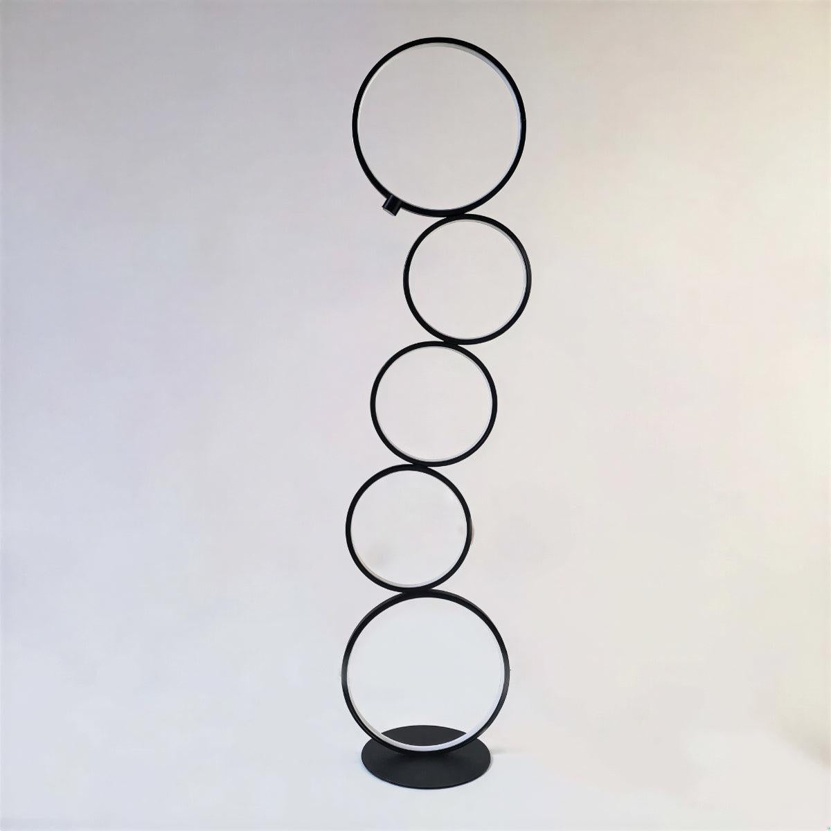 Modern Floor Lamp With Multi Ring Design