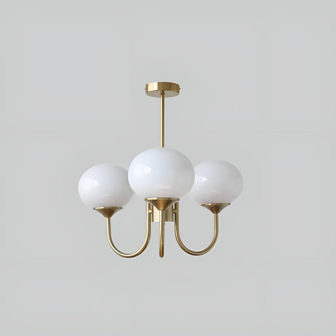 Modern Marshmallow Glass Globe Chandelier