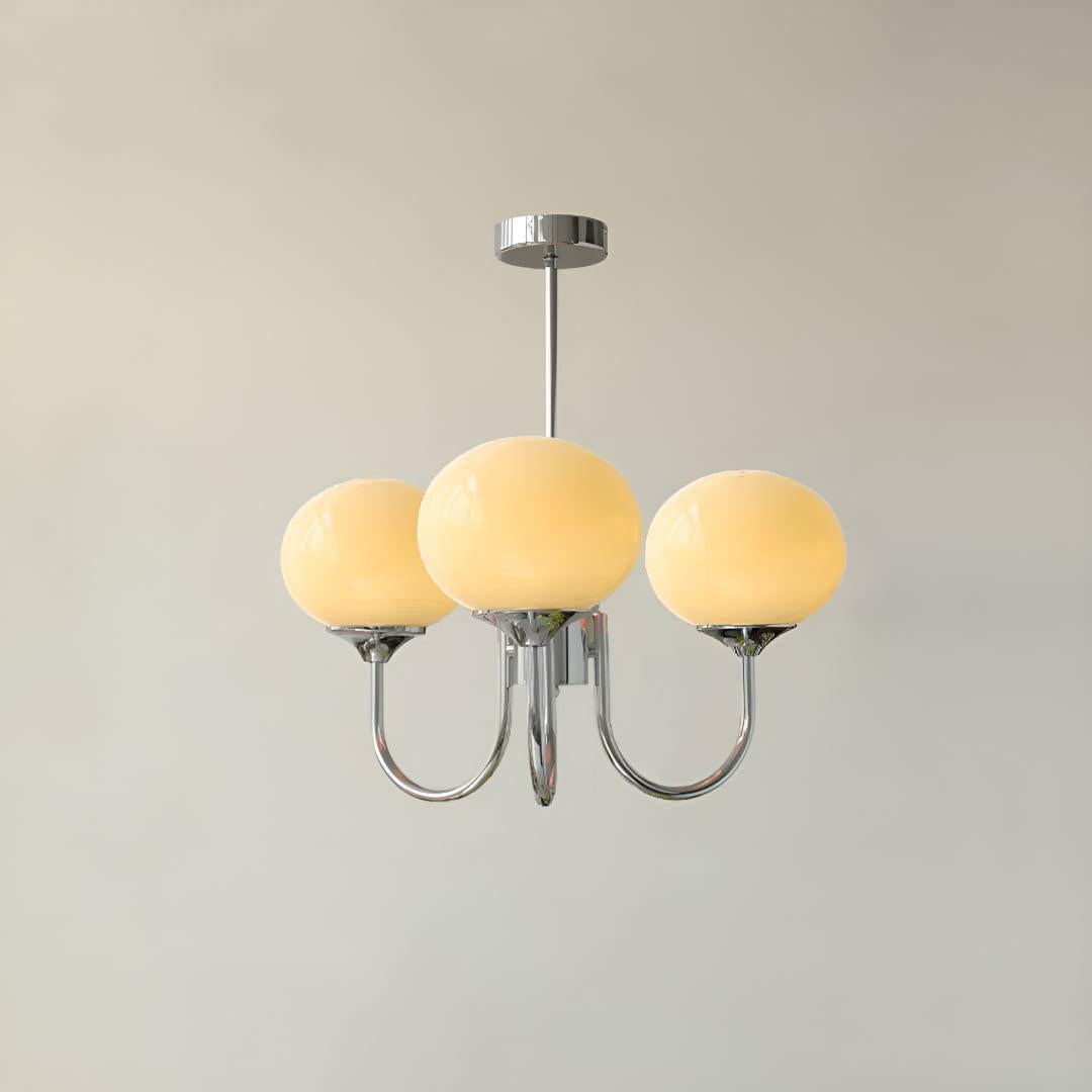 Modern Marshmallow Glass Globe Chandelier