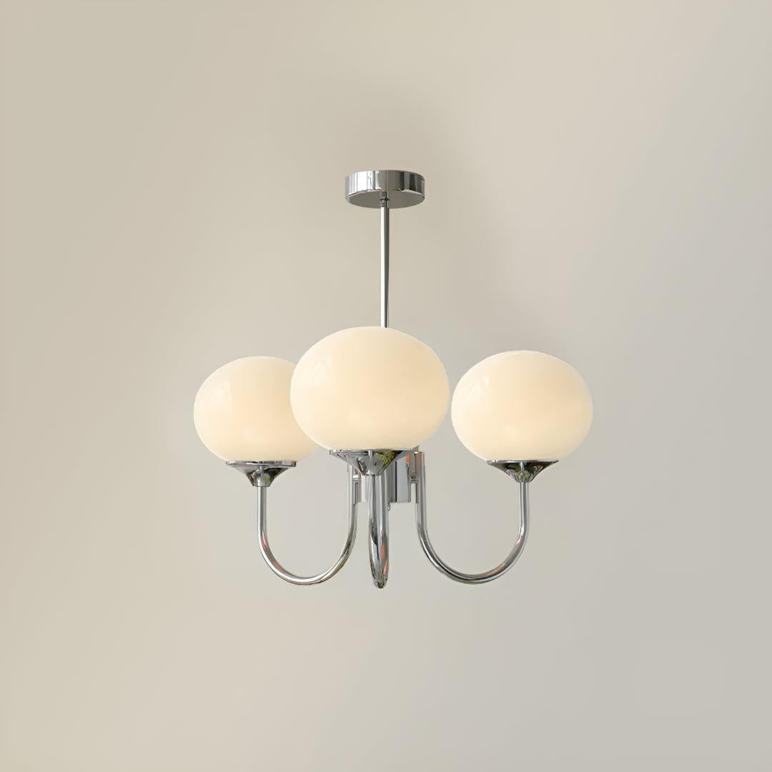 Modern Marshmallow Glass Globe Chandelier