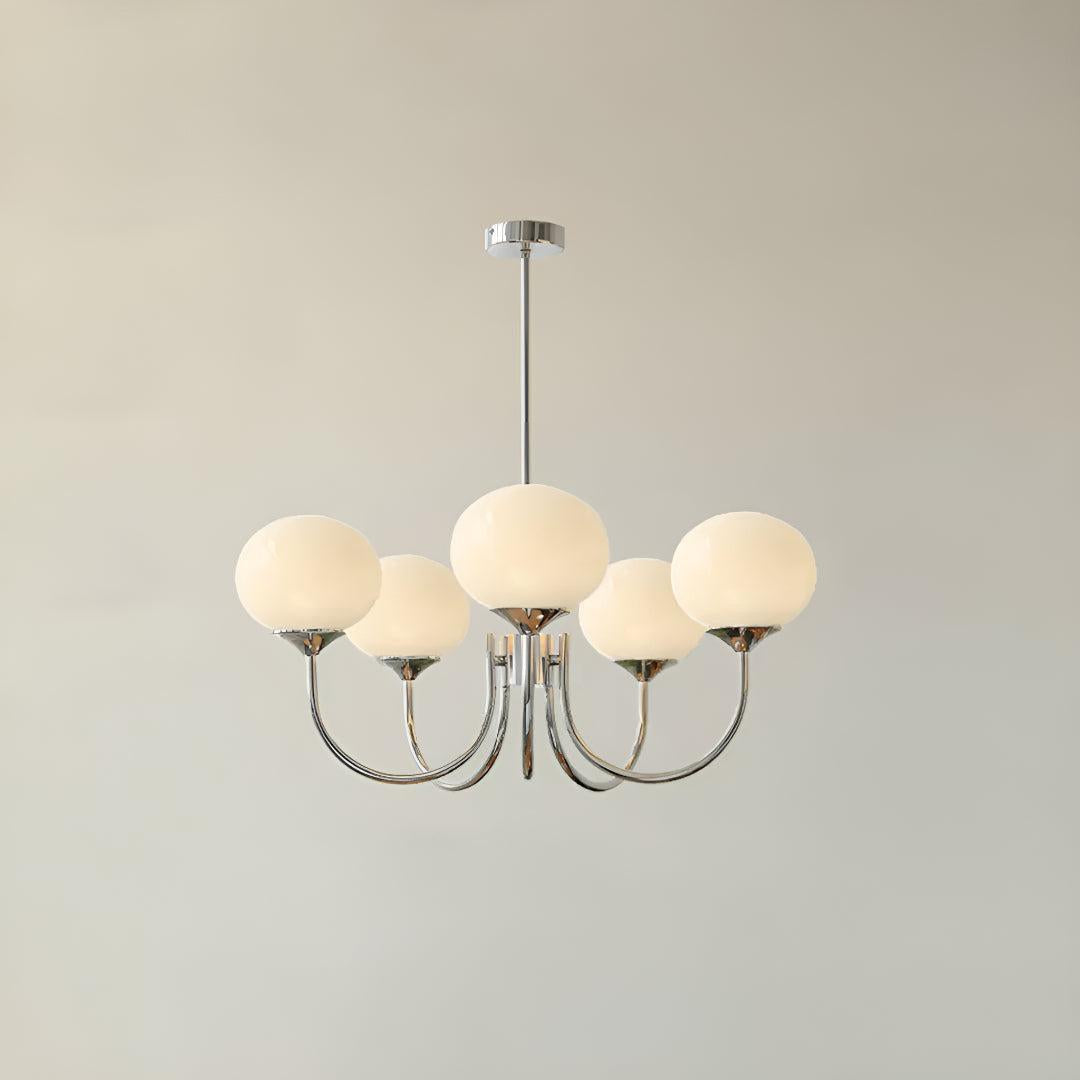 Modern Marshmallow Glass Globe Chandelier
