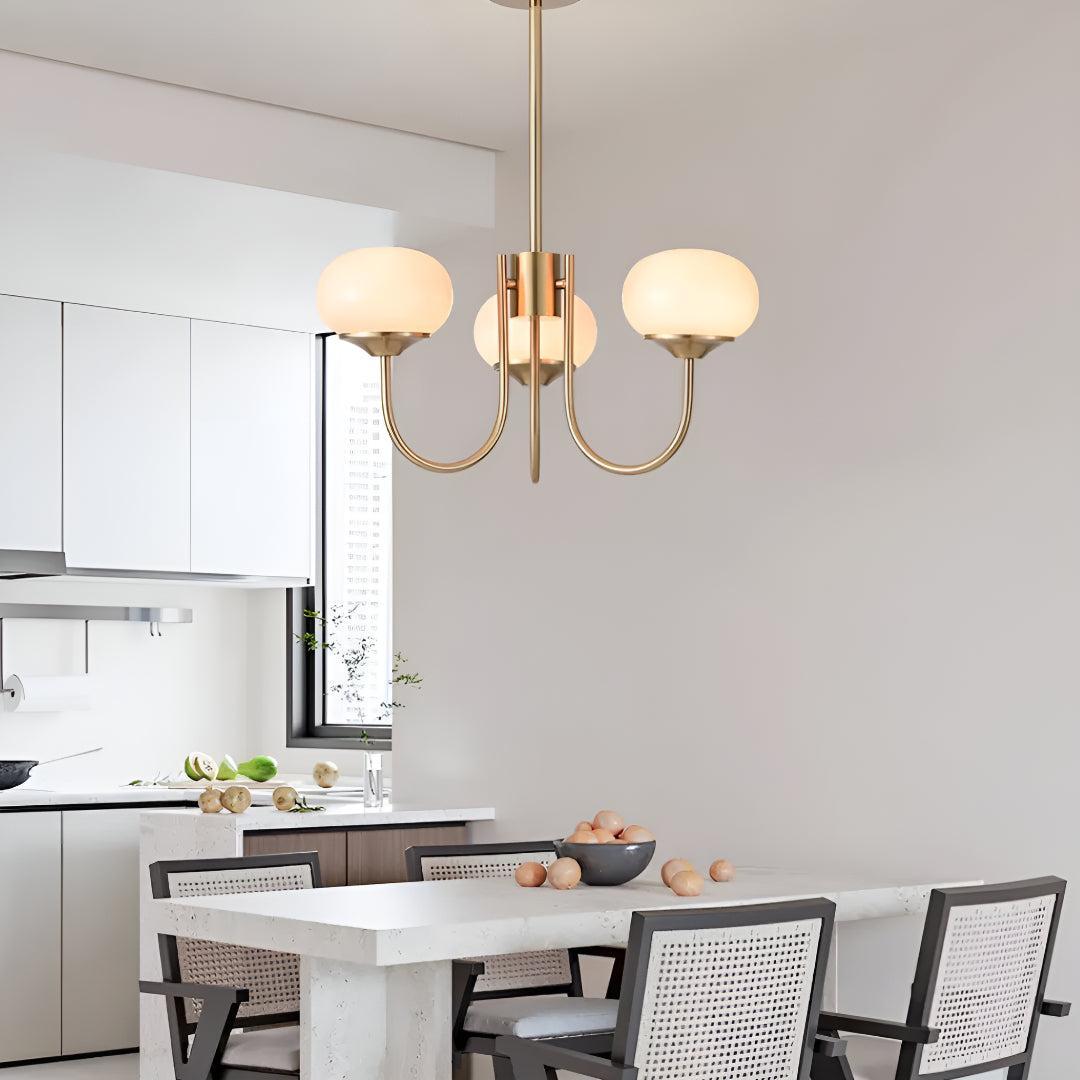 Modern Marshmallow Glass Globe Chandelier