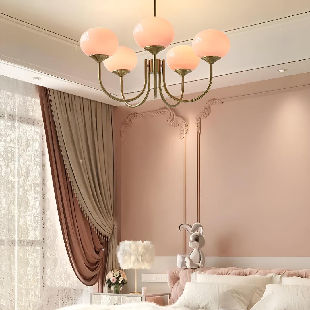 Modern Marshmallow Glass Globe Chandelier