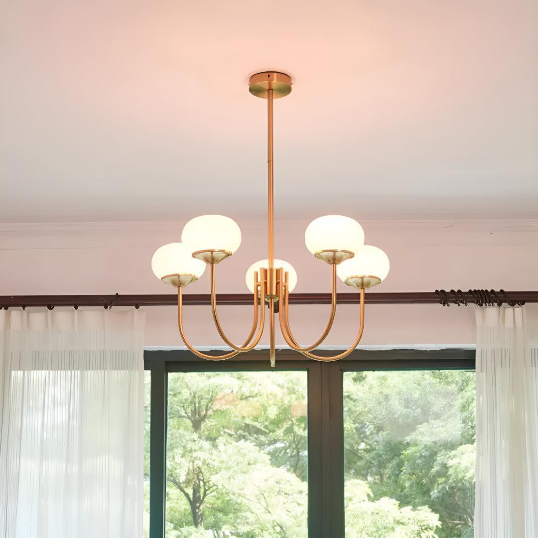 Modern Marshmallow Glass Globe Chandelier