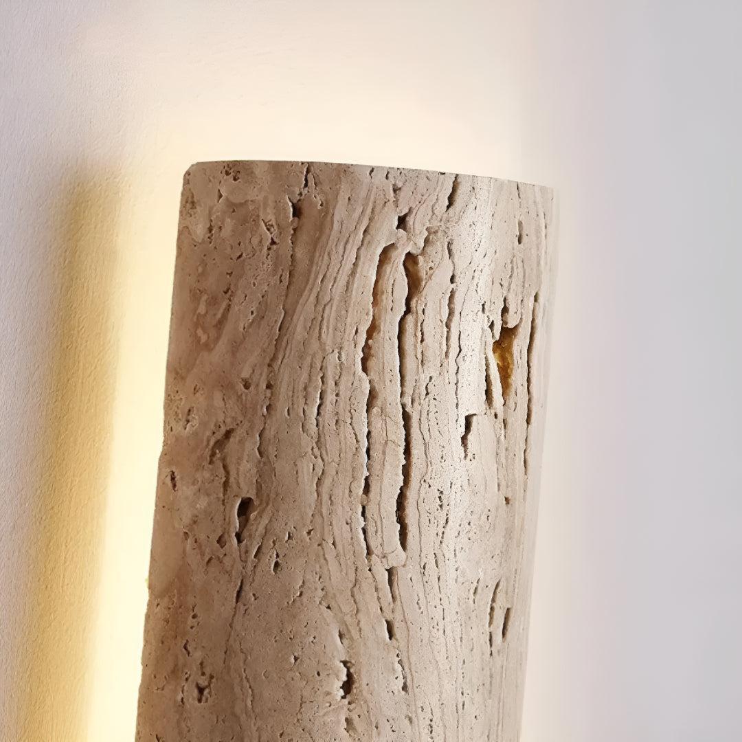 Modern Natural Stone Wall Sconce Light With Warm LED Glow