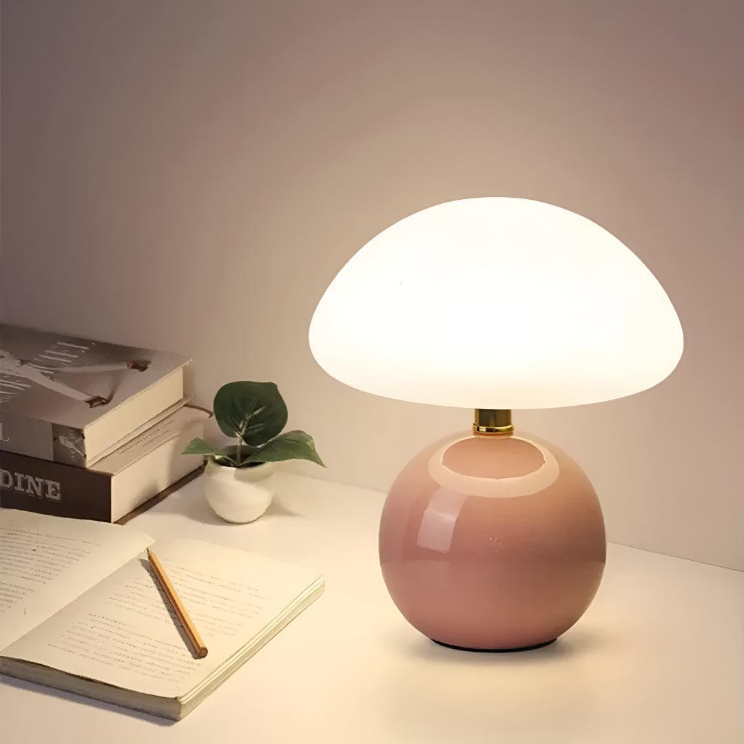 Modern Scandinavian Mushroom Cloud LED Desk and Table Lamp With 3 Modes
