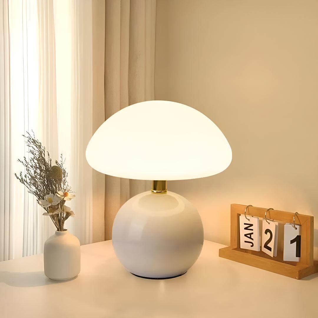 Modern Scandinavian Mushroom Cloud LED Desk and Table Lamp With 3 Modes