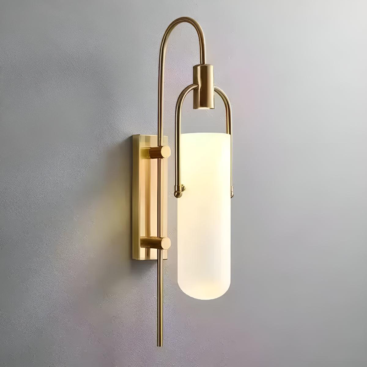 Modern Wall Sconce Light With Frosted Glass Shade Lighting