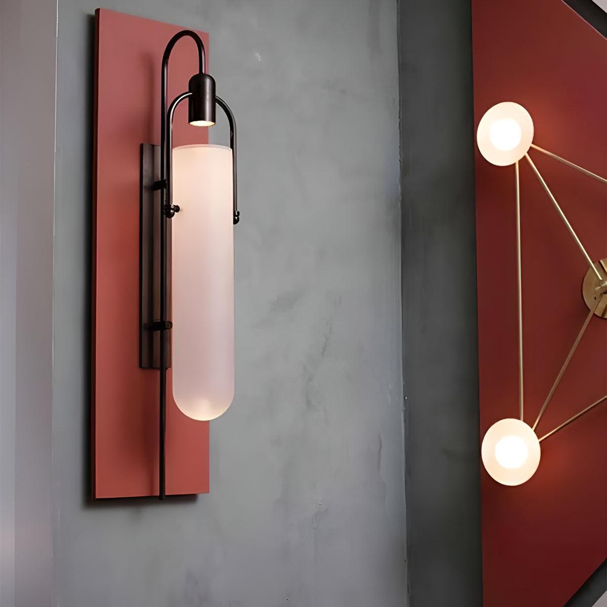 Modern Wall Sconce Light With Frosted Glass Shade Lighting