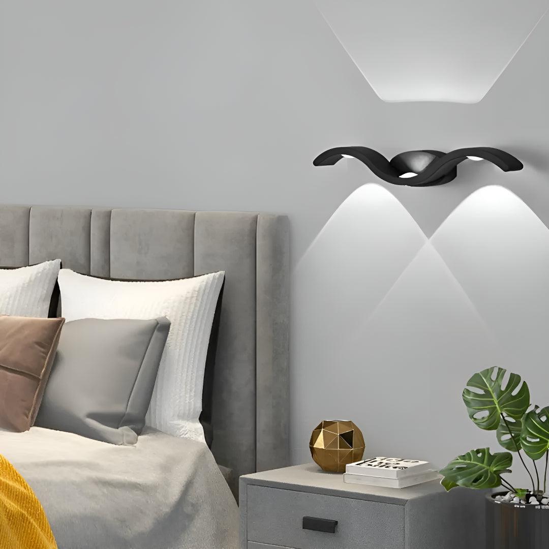 Modern Wavy Seagull LED Wall Light With Up Down Design