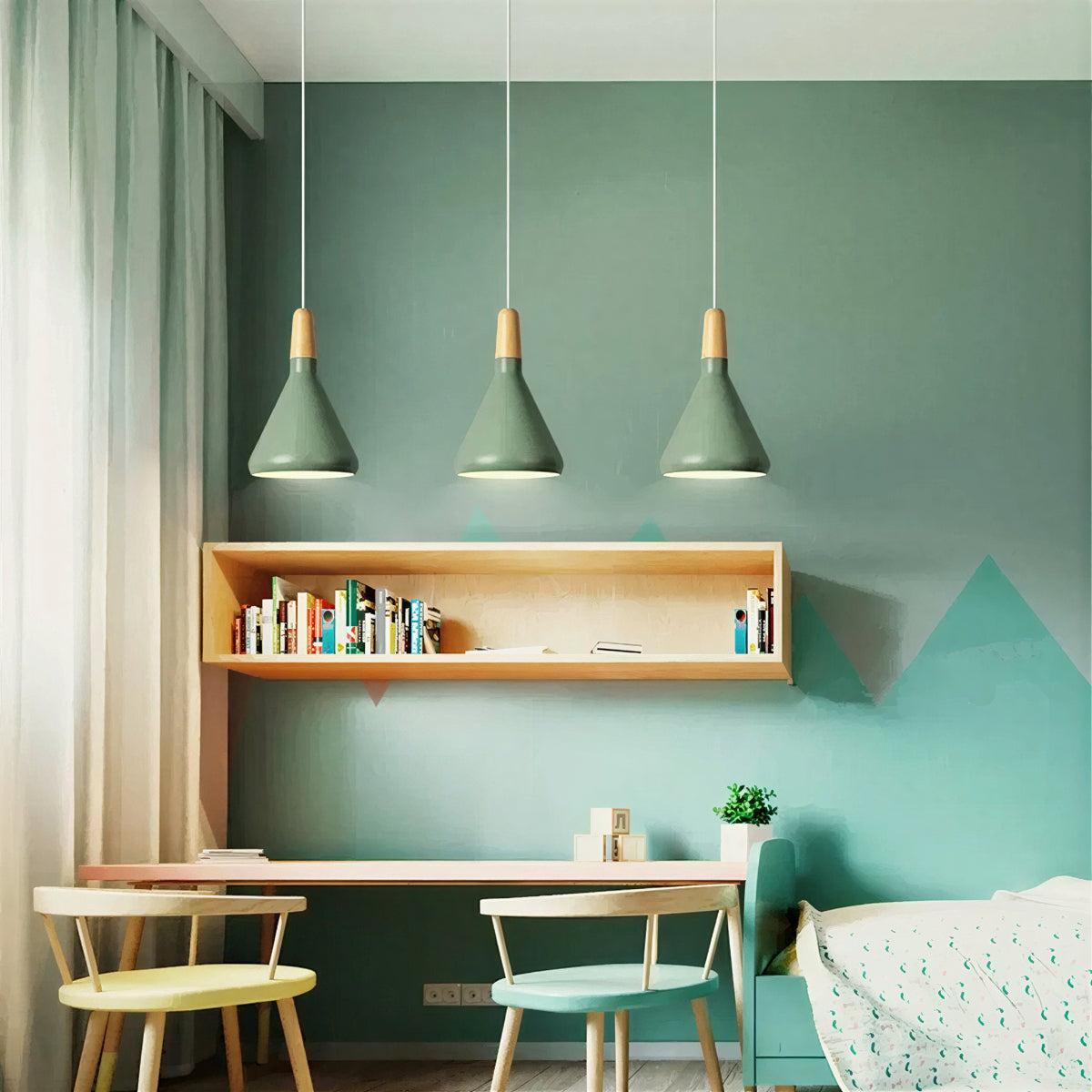 Nordic Creative Wooden Pendant Light for Dining Room and Kitchen