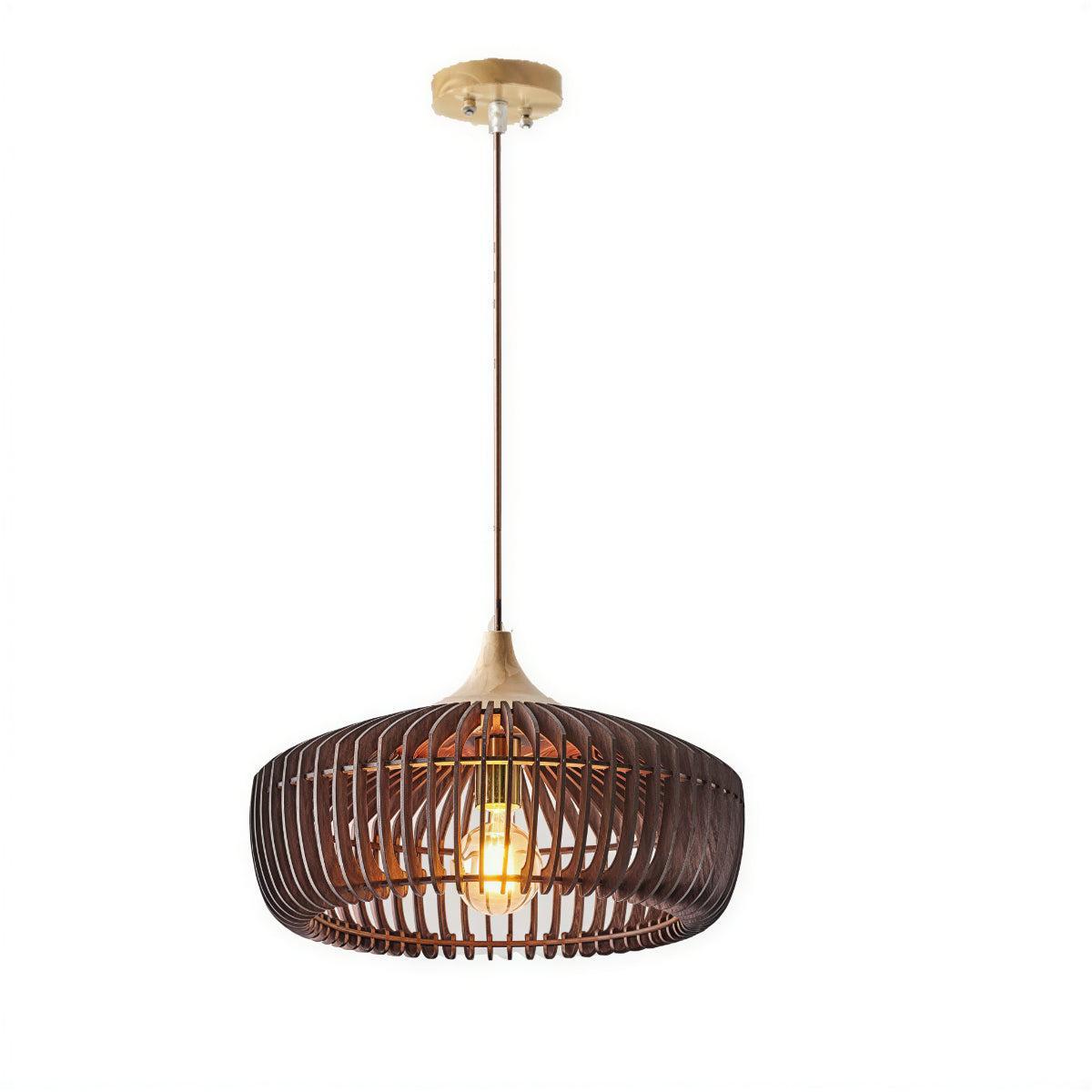 Nordic Wooden Pendant Lighting With Modern Japanese Style