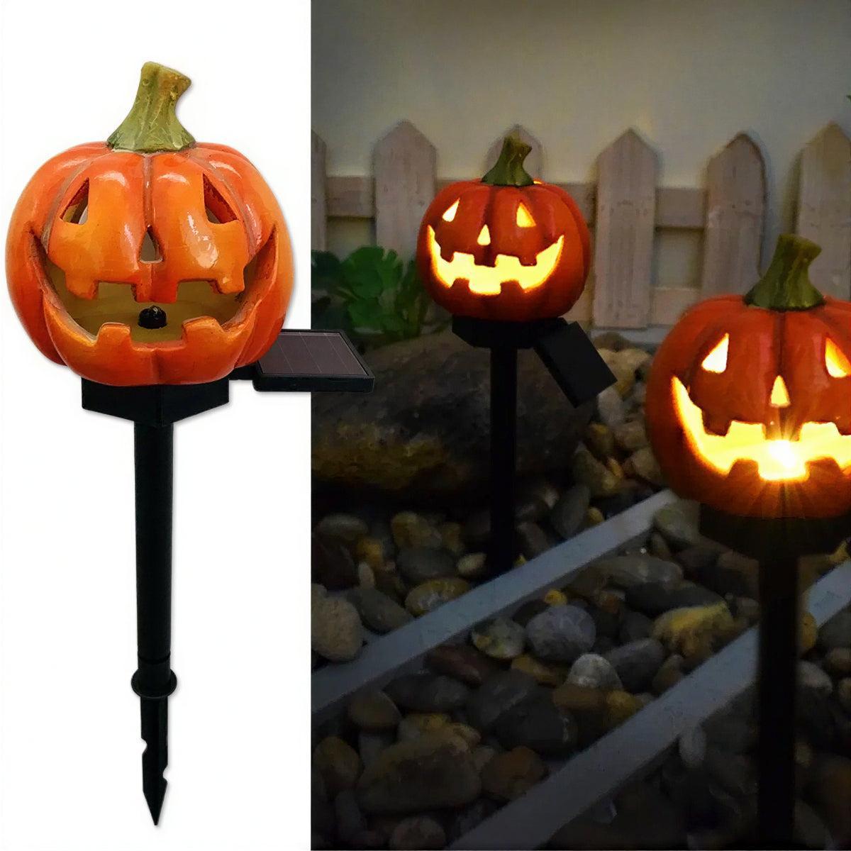 Outdoor Halloween Pumpkin Decorations Solar Pathway Lights