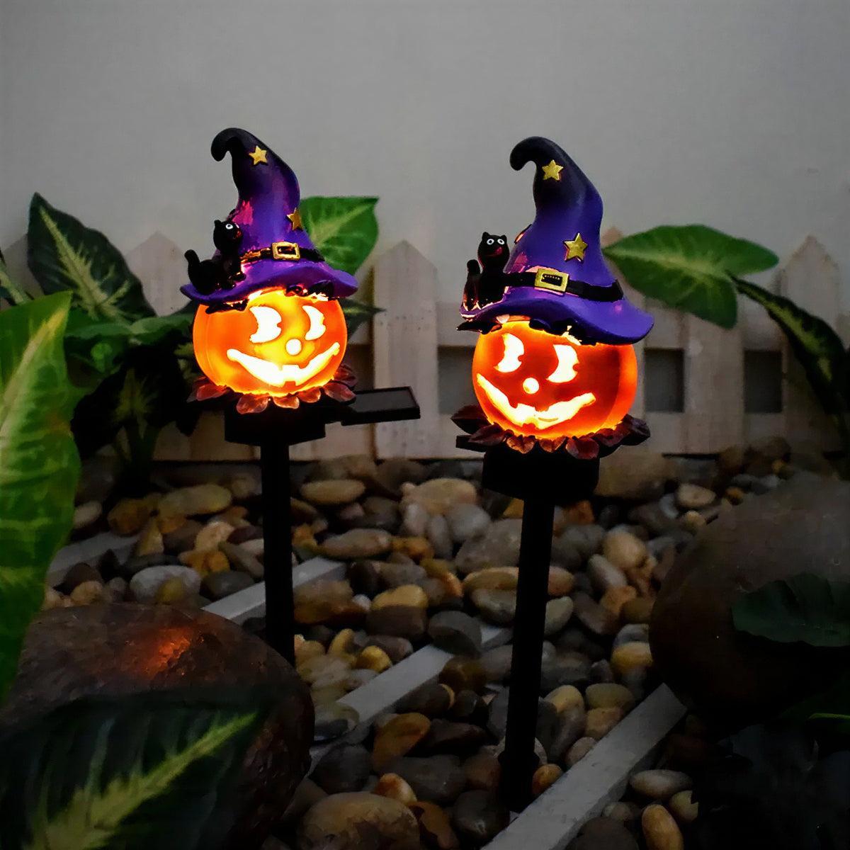 Outdoor Halloween Pumpkin Decorations Solar Pathway Lights