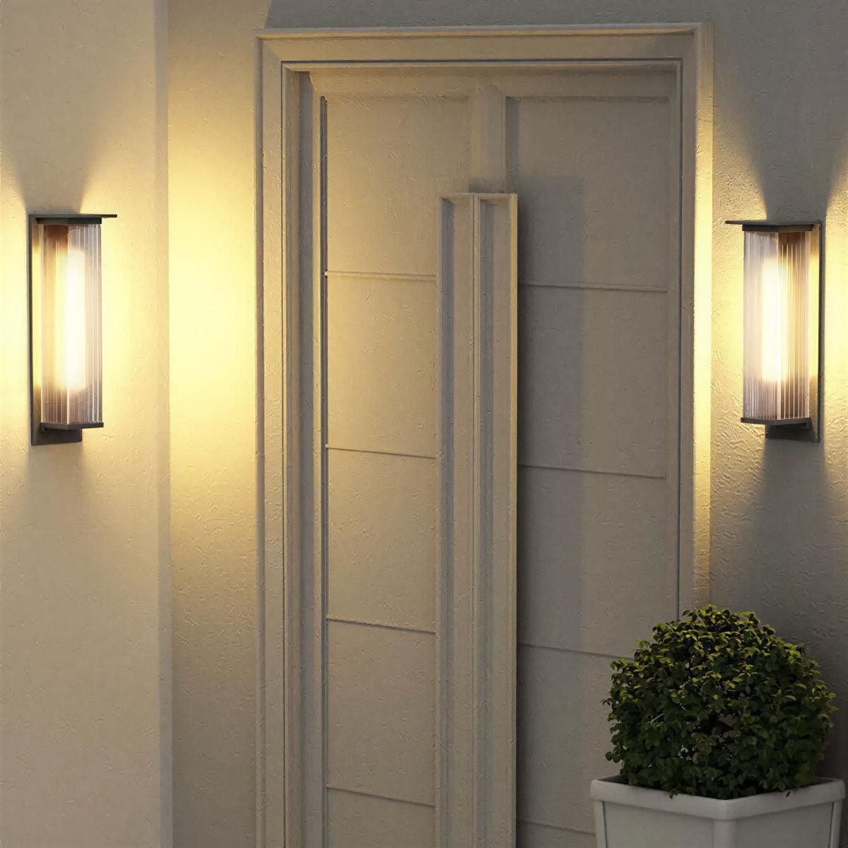 Outdoor Rectangular Box Wall Light for Porch and Patio Use