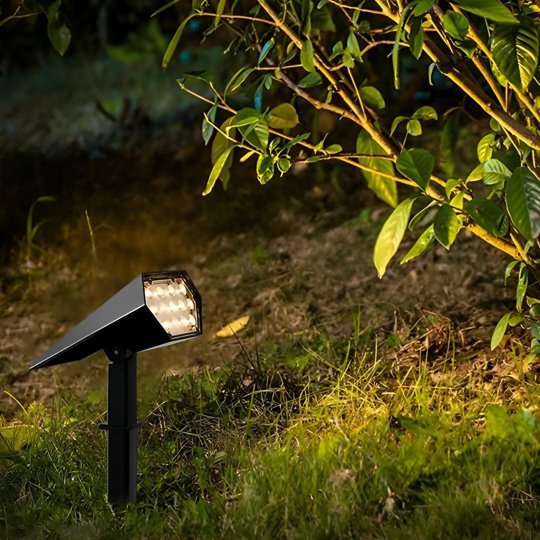 Outdoor Solar Landscape Light with Adjustable LED Spotlights