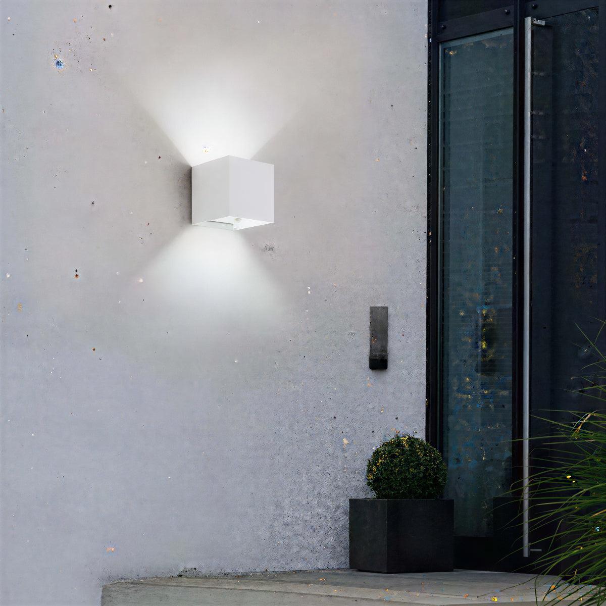 Outdoor Square Wall Light With Modern Sconce Fixture Style