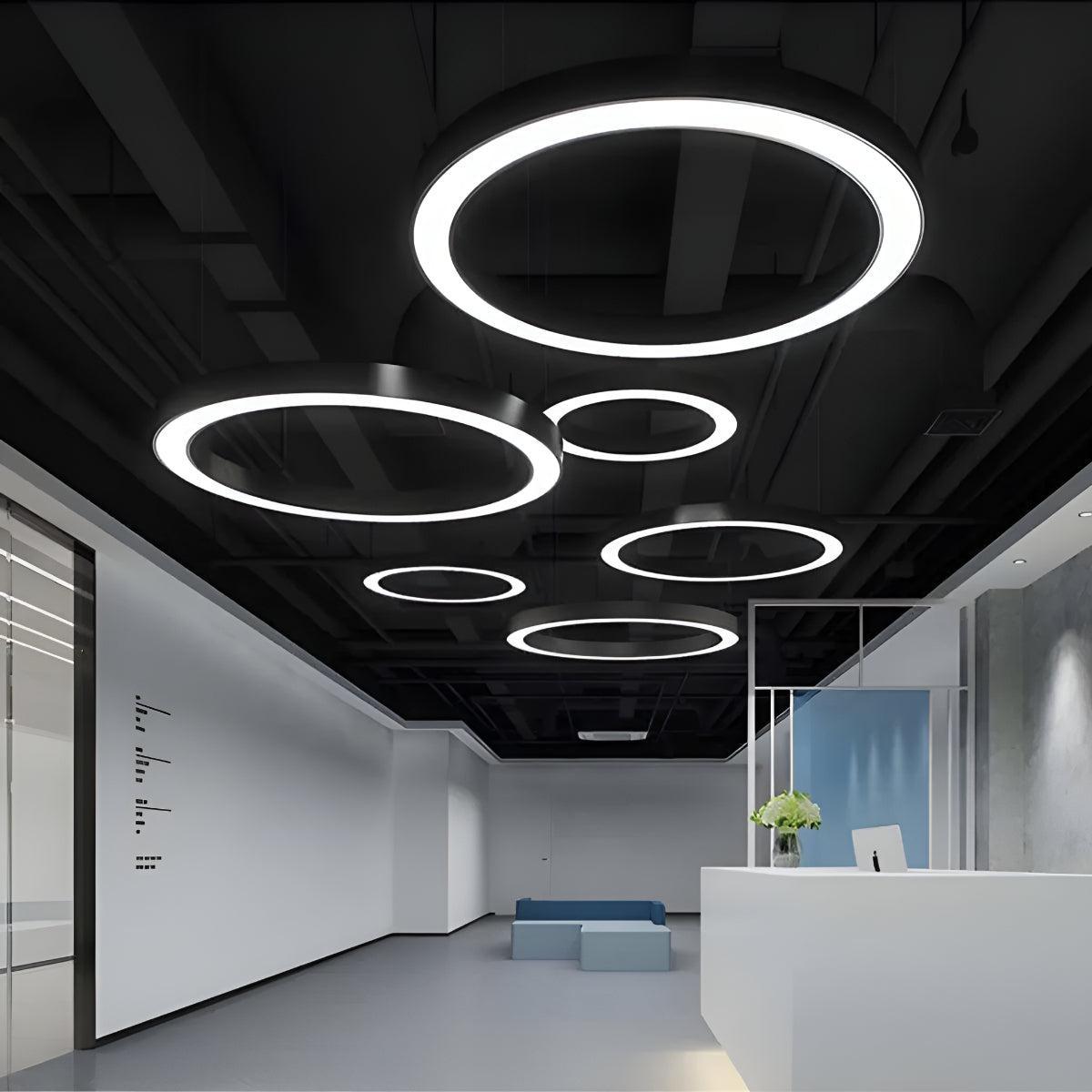 Pendant Light With Round Ring For Office Ceiling