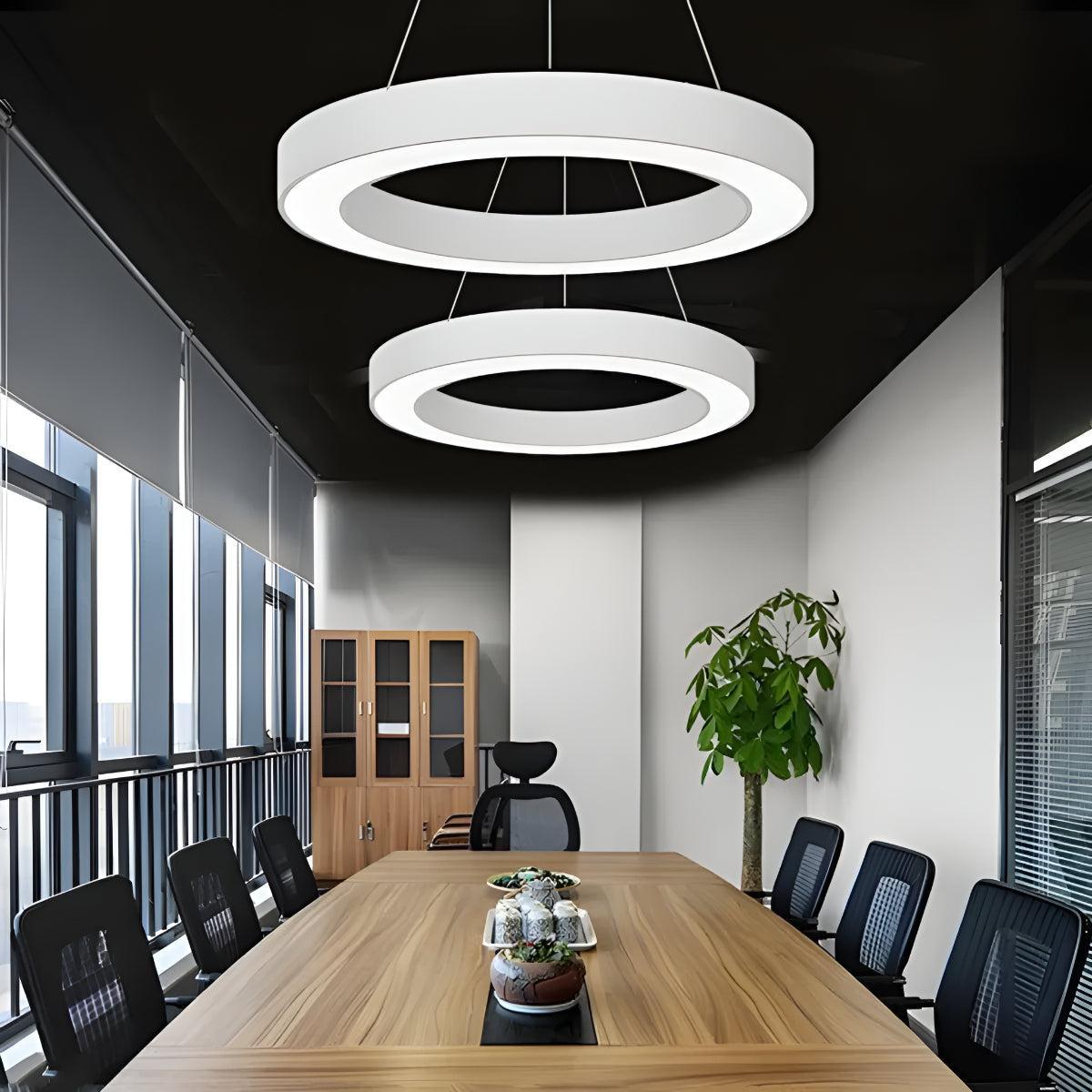 Pendant Light With Round Ring For Office Ceiling
