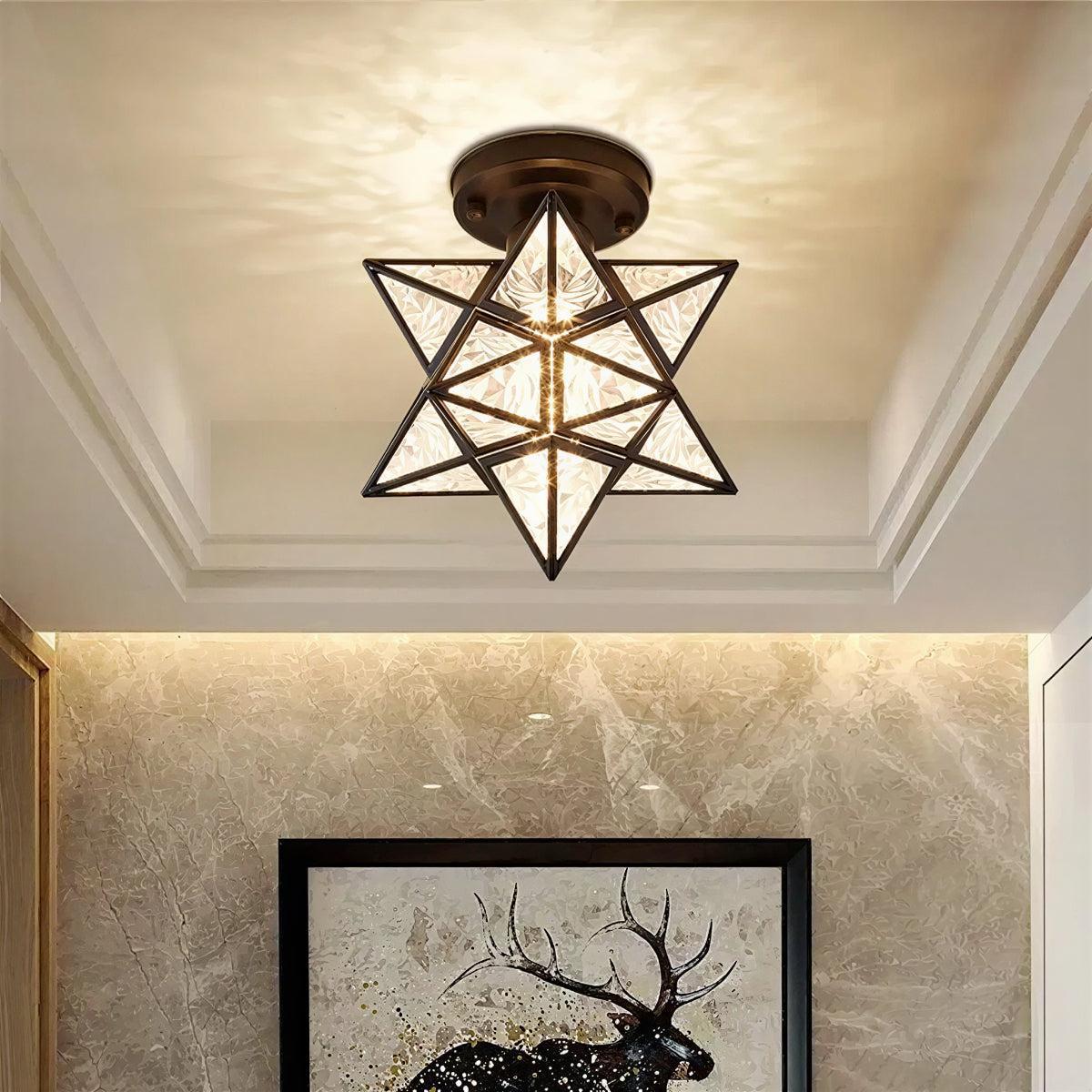 Radiant Moravian Star Ceiling Light