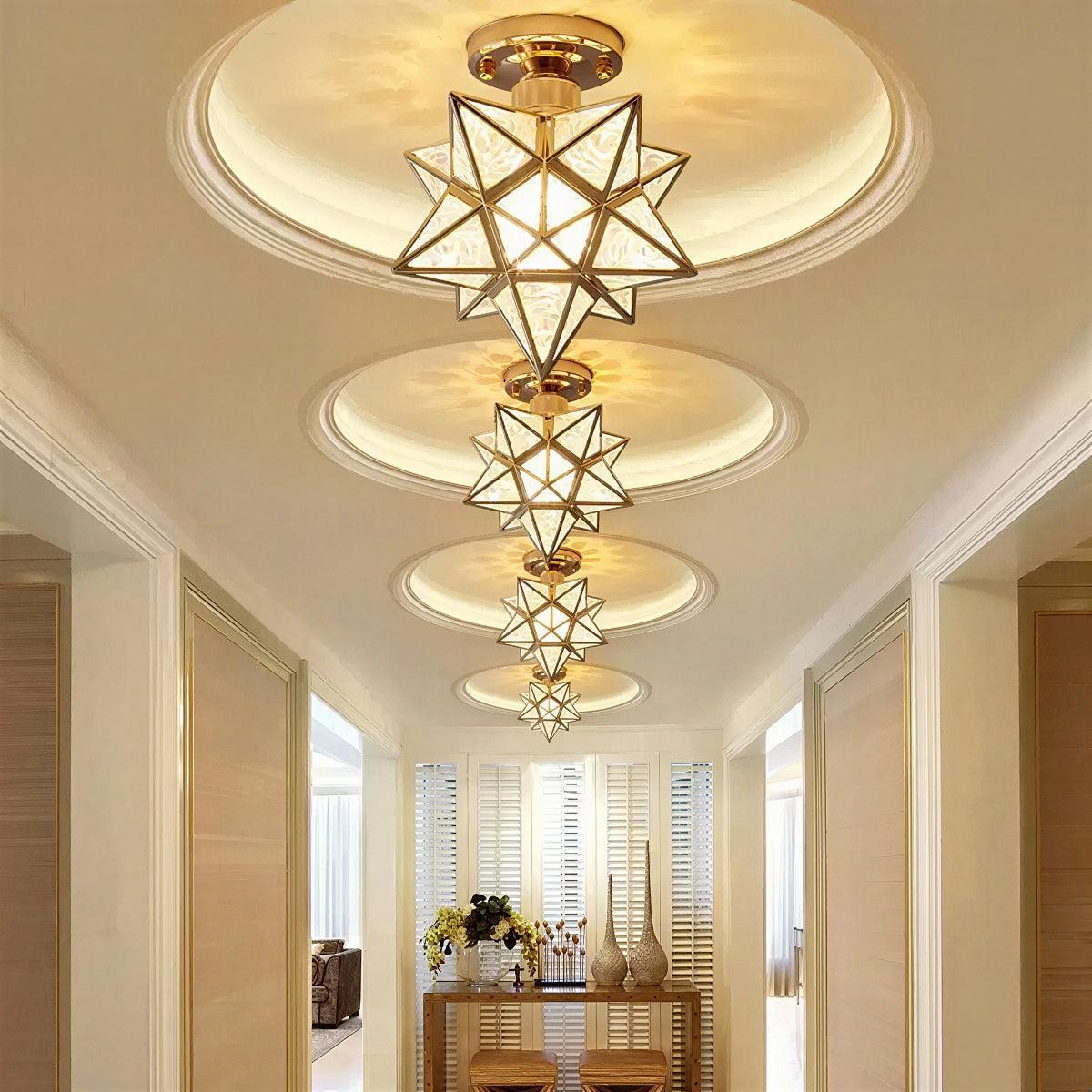 Radiant Moravian Star Ceiling Light