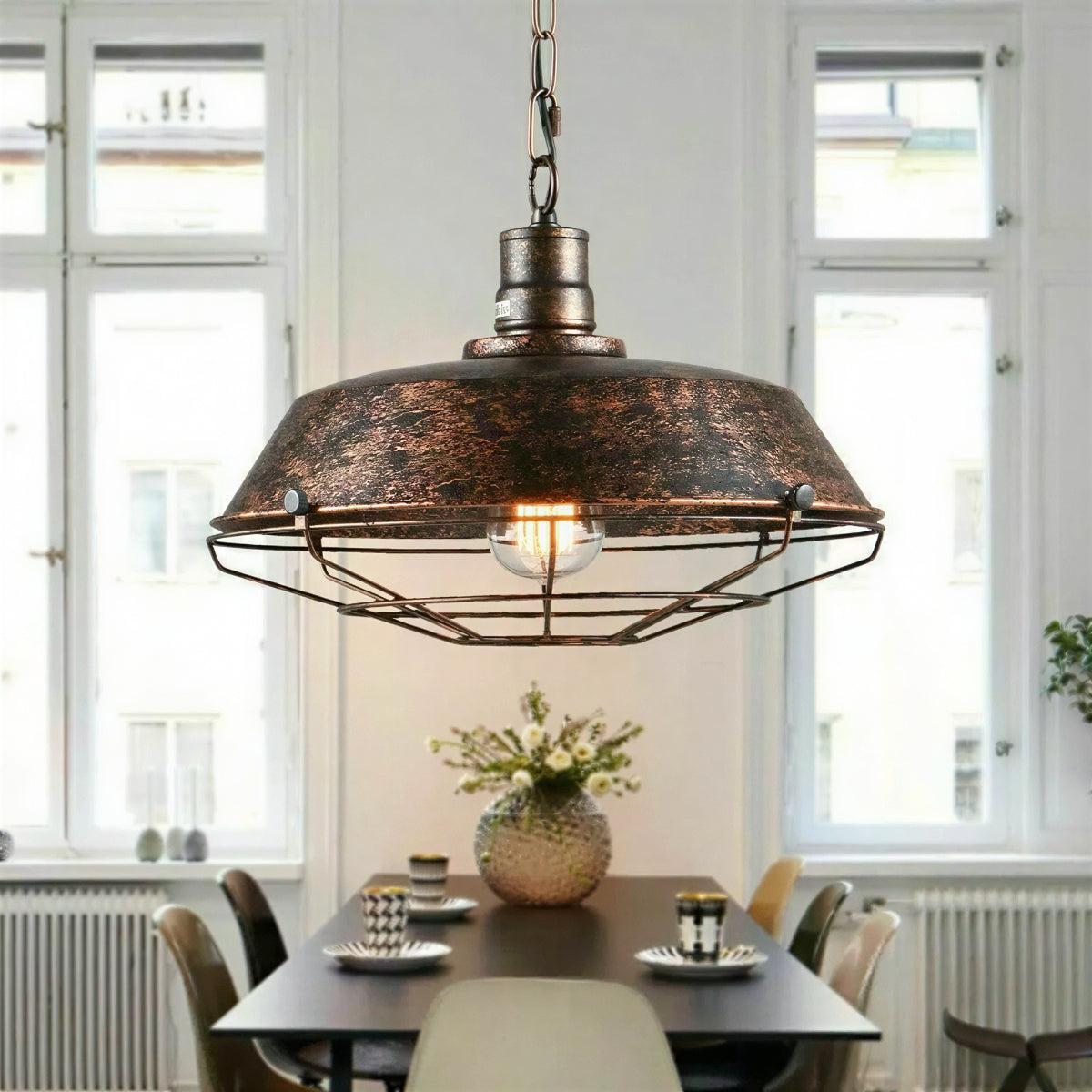 Rustic Industrial Pendant Lighting for Dining Room and Kitchen Island