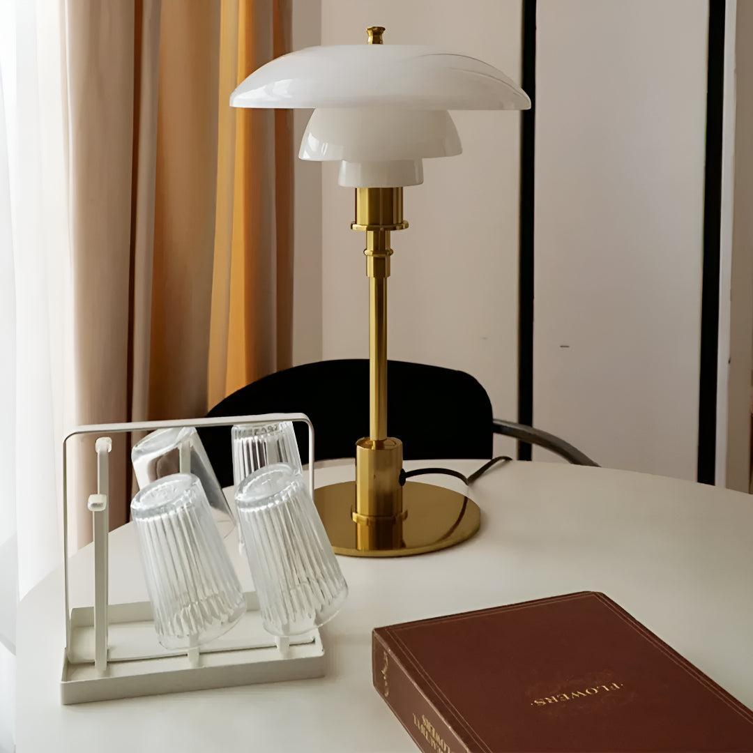 Scandinavian Modern Bedside Table Lamp With Dimmer Switch Warm LED Glow