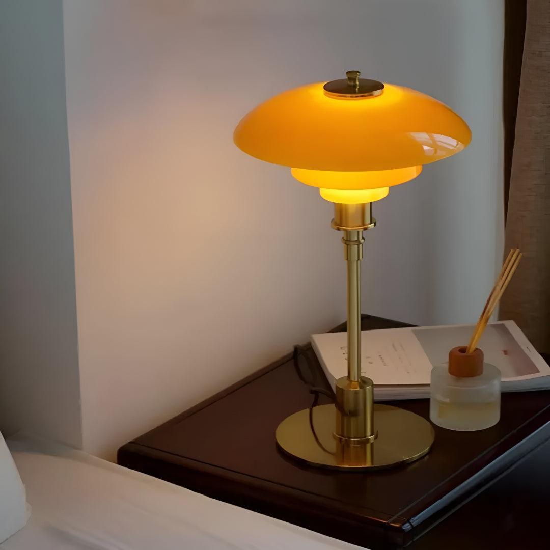 Scandinavian Modern Bedside Table Lamp With Dimmer Switch Warm LED Glow
