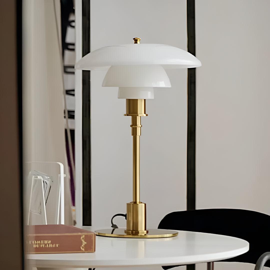 Scandinavian Modern Bedside Table Lamp With Dimmer Switch Warm LED Glow