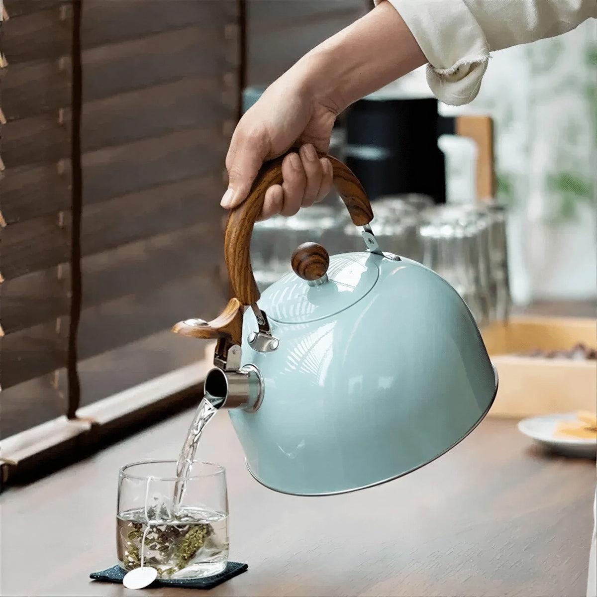 Stovetop Whistling Tea Kettle For Gas And Induction Use