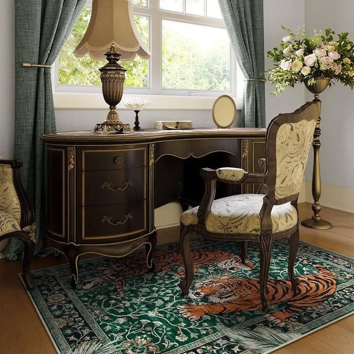 Tiger Print Living Room Rug