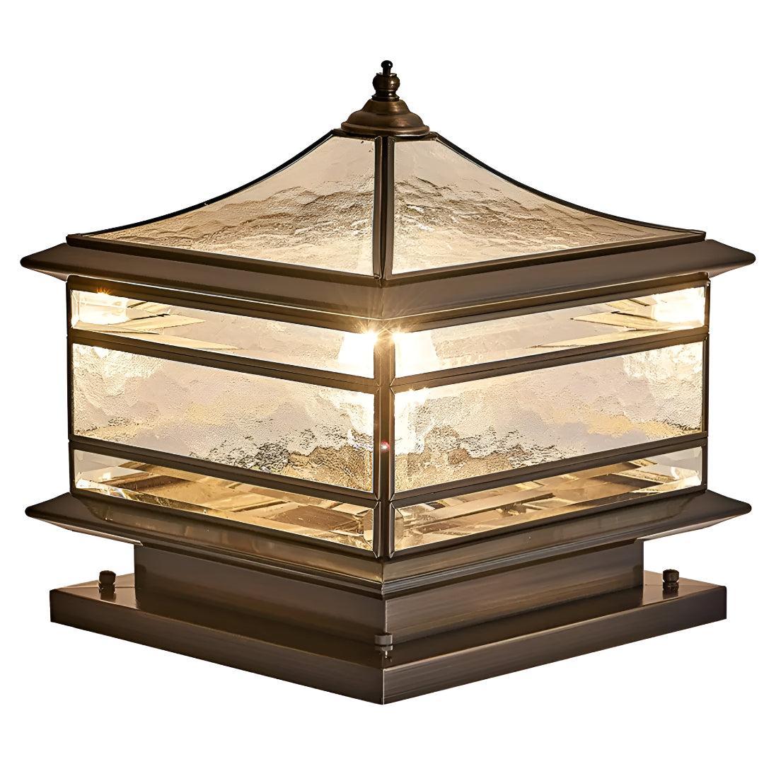 Vintage Lantern Outdoor Post Light for Fence Pillars