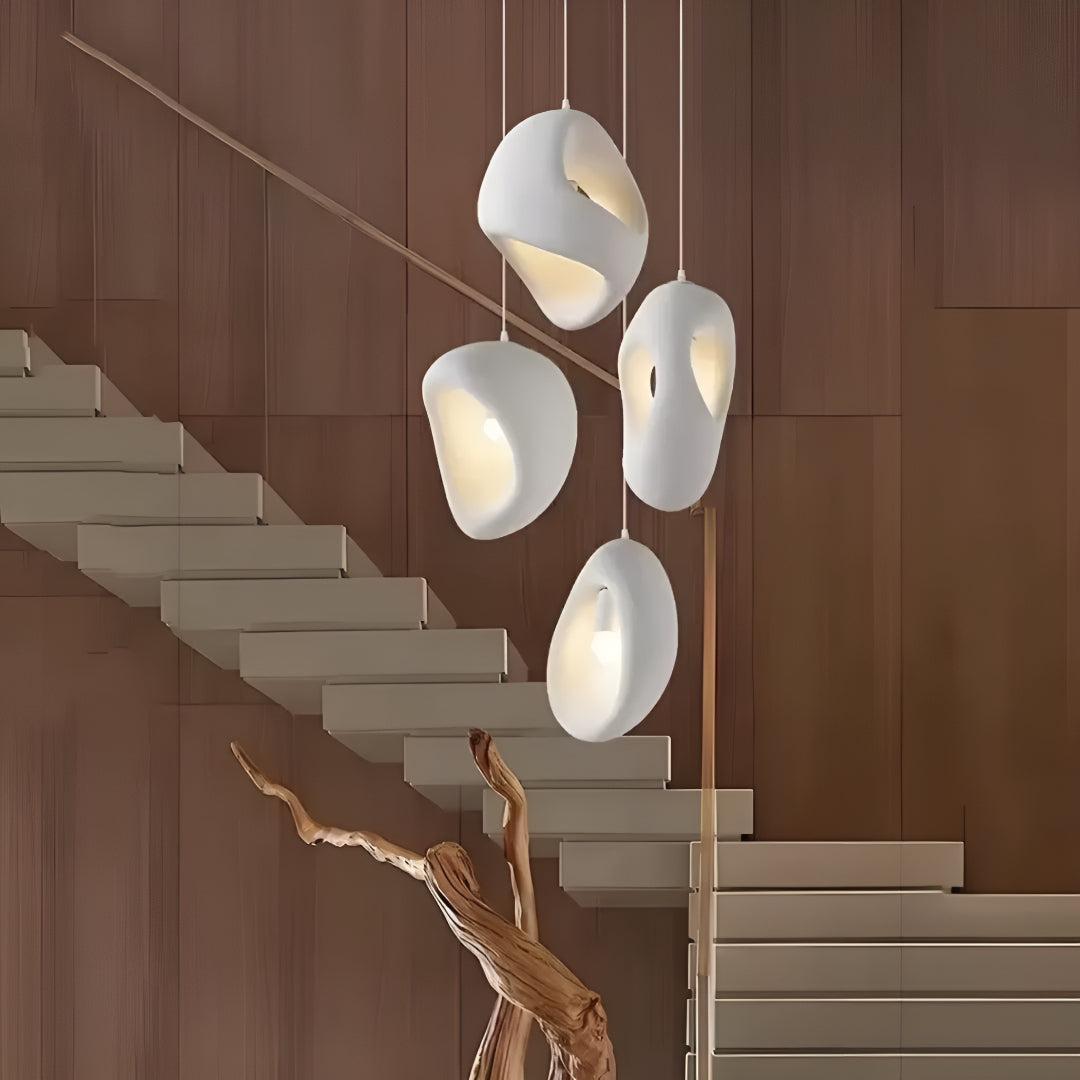 Wabi Sabi Modern Pendant Light Fixtures With Sculptural LED Design
